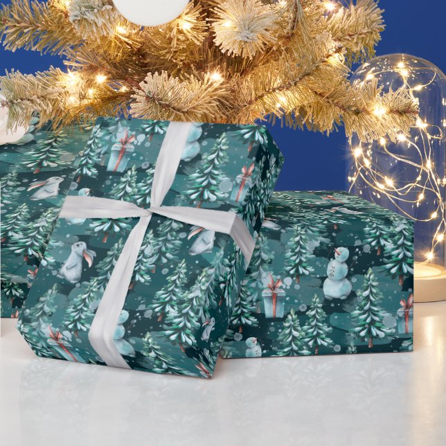 Christmas Trees and Snowmen Wrapping Paper (Holidays)