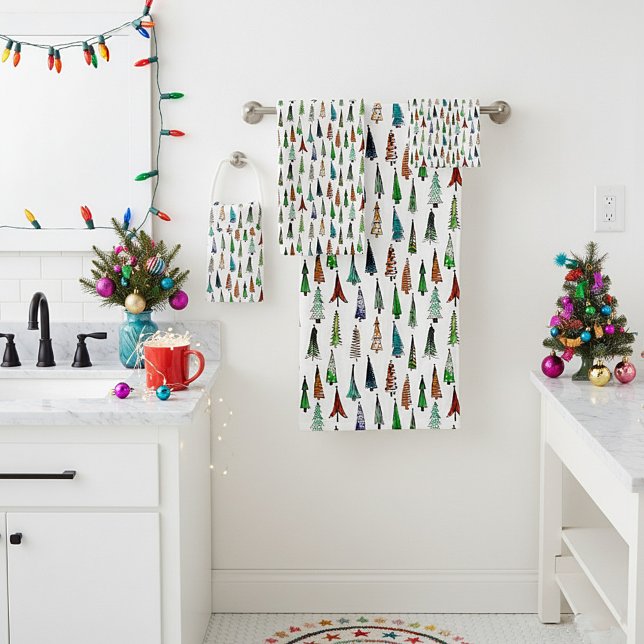 Christmas trees  bath towel set (Creator Uploaded)