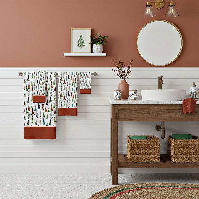 Christmas trees  bath towel set (Creator Uploaded)