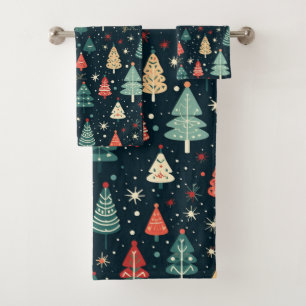 Christmas Trees  Bath Towel Set
