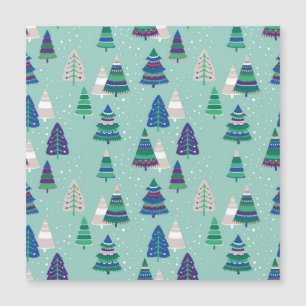 Christmas trees, blue background