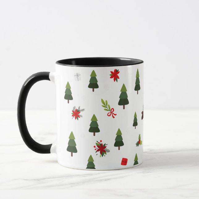 Christmas Trees & Bows   Mug (Left)