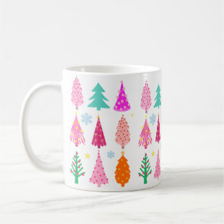 Christmas trees coffee mug