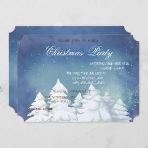 Christmas Trees, Corporate Christmas Party Invitation