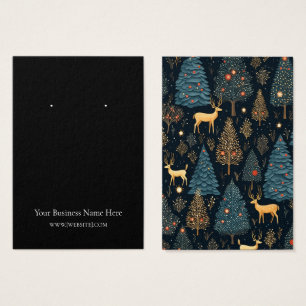 Christmas Trees Deer Earring Display Card