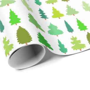 Christmas Trees Design Wrapping Paper