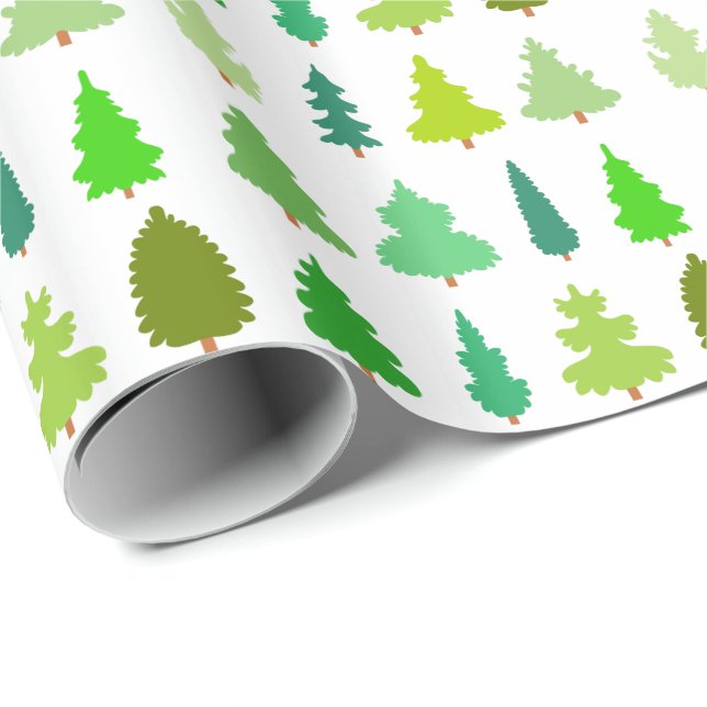 Christmas Trees Design Wrapping Paper (Roll Corner)