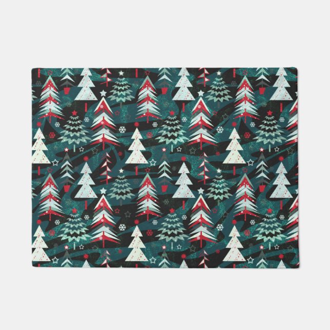 Christmas trees.  doormat (Front)