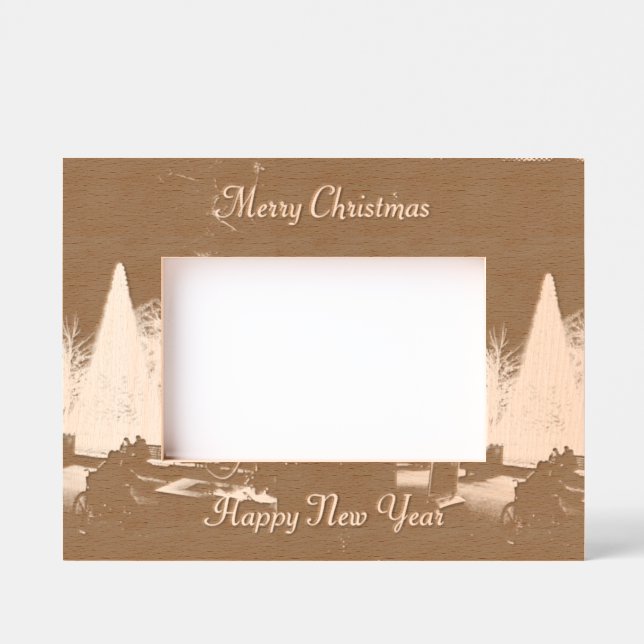 Christmas Trees Engraved Frame (Front)