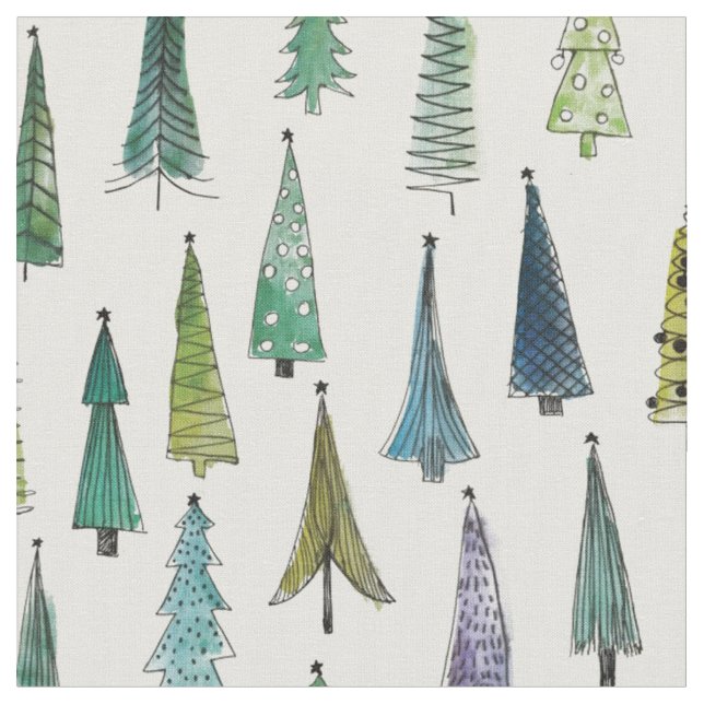 christmas trees fabric (Close Up)