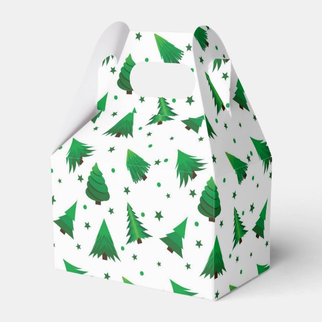Christmas Trees Favour Box (Front Side)