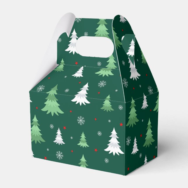 Christmas Trees Favour Box (Front Side)