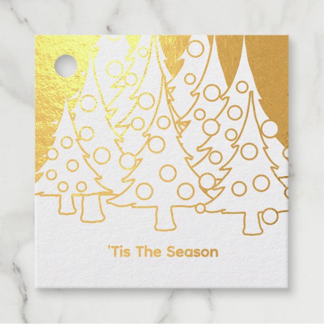 Christmas Trees Favour Tags (Front)