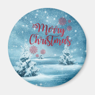 Christmas Trees,Forest , Merry Christmas Magnet