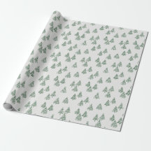 Christmas trees (green) Wrapping Paper