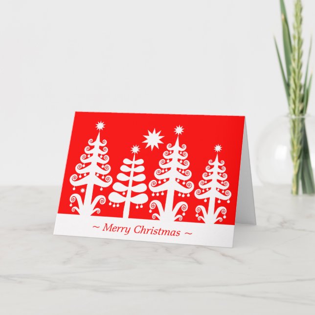 Christmas Trees Holiday Card (Front)