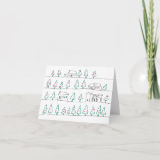 christmas trees holiday card