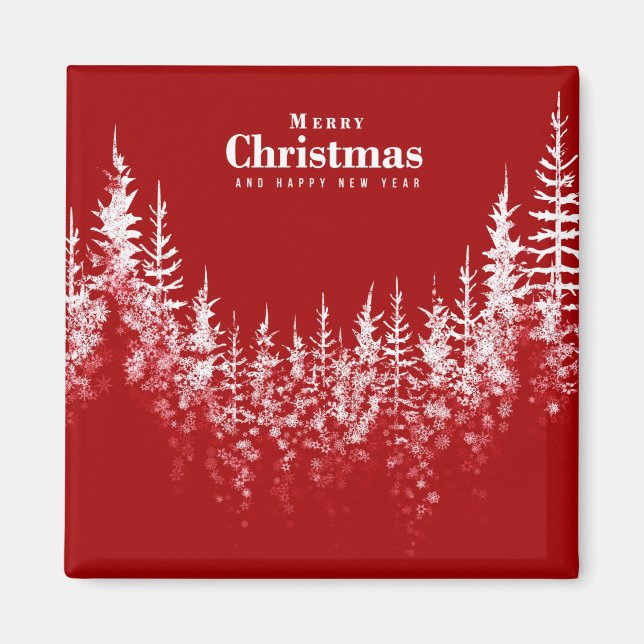 Christmas Trees Holiday Magnet (Front)