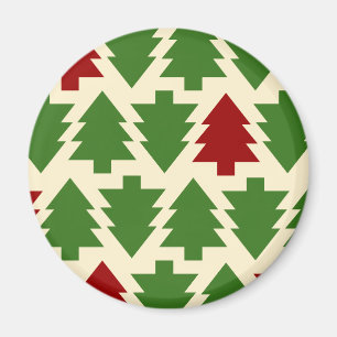 Christmas Trees Holiday Pattern Magnet
