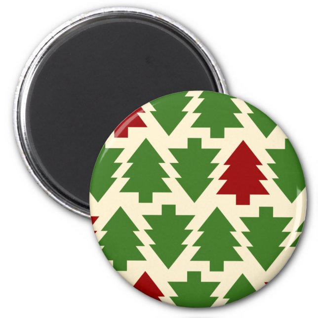 Christmas Trees Holiday Pattern Magnet (Front)