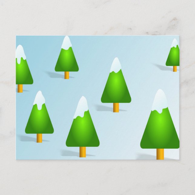 Christmas Trees Holiday Postcard (Front)