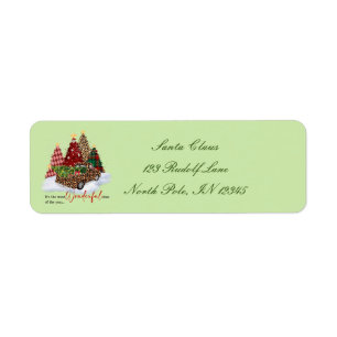 Christmas Trees Holiday Season Return Address Label