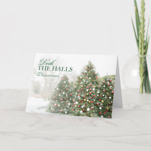Christmas trees in the Botanical Garden, New York Holiday Card