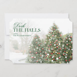 Christmas trees in the Botanical Garden, New York Holiday Card