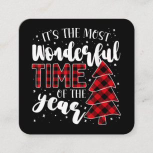 Christmas Trees It's the Most Wonderful Time of th Square Business Card