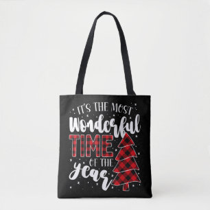 Christmas Trees It's the Most Wonderful Time of th Tote Bag