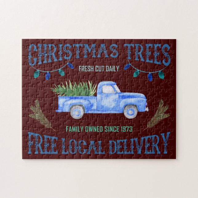 CHRISTMAS TREES JIGSAW PUZZLE (Horizontal)