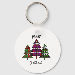 Christmas Trees Key Ring
