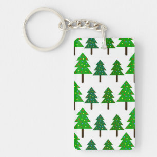 Christmas Trees Key Ring
