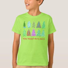 Christmas Trees! Kids Tee Shirt
