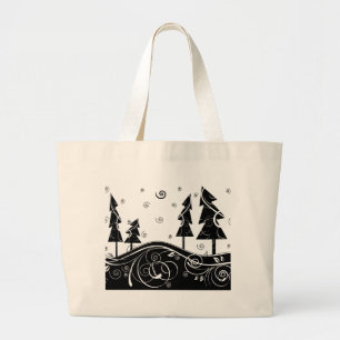 Christmas Trees Large Tote Bag
