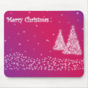 Christmas Trees made out of Snowflakes Mouse Pad