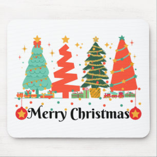 Christmas Trees Merry Christmas Mouse Pad