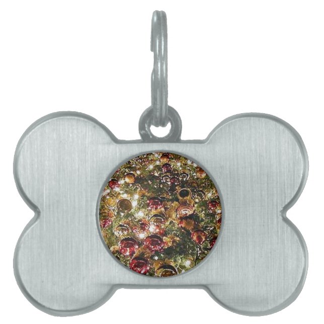Christmas Trees Orniments Pet Name Tag (Front)