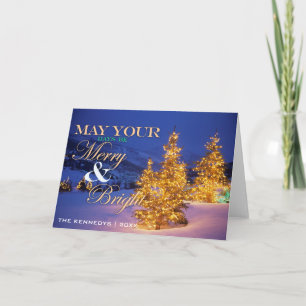 Christmas trees, Park City, Wastch Mountains, Utah Holiday Card