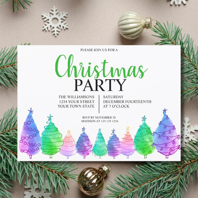 Christmas Trees Party Invitation (Creator Uploaded)