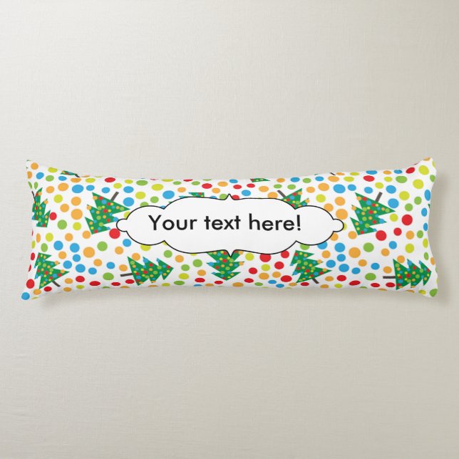 Christmas trees pattern body cushion (Front)