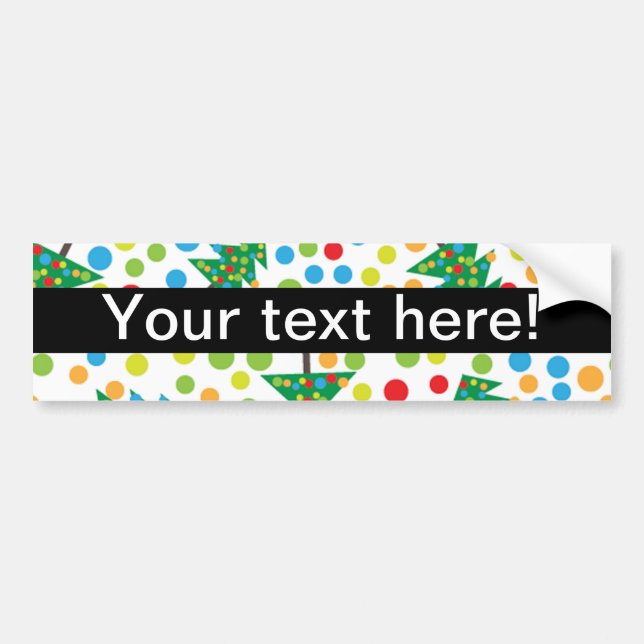 Christmas trees pattern bumper sticker (Front)