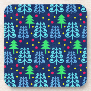 Christmas Trees Pattern Coaster