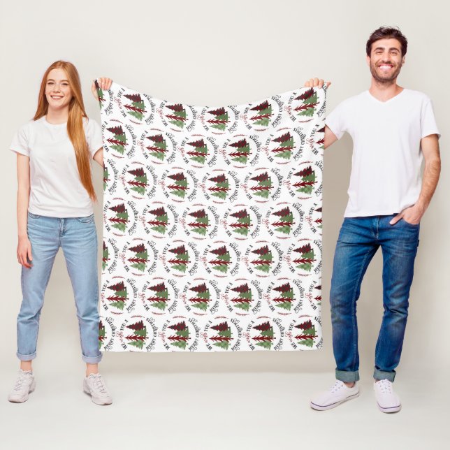 Christmas Trees Pattern  Fleece Blanket (In Situ)
