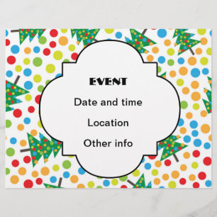 Christmas trees pattern flyer
