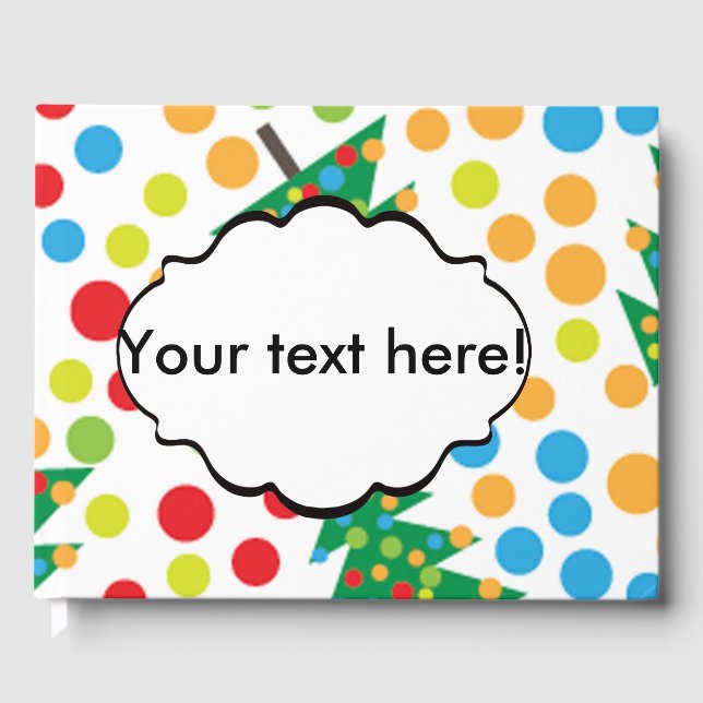 Christmas trees pattern guest book (Front)