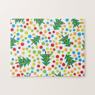 Christmas trees pattern jigsaw puzzle
