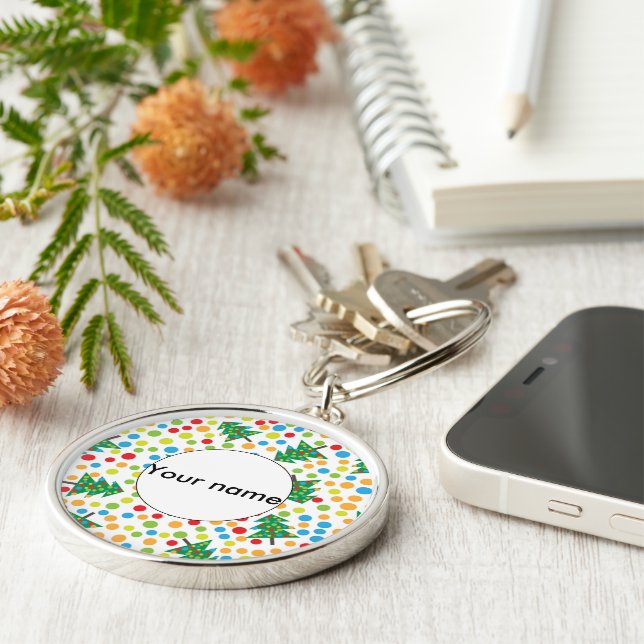 Christmas trees pattern key ring (Side)