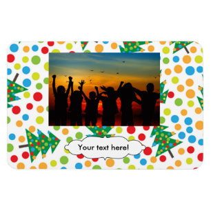 Christmas trees pattern magnet