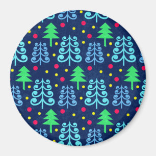 Christmas Trees Pattern Magnet